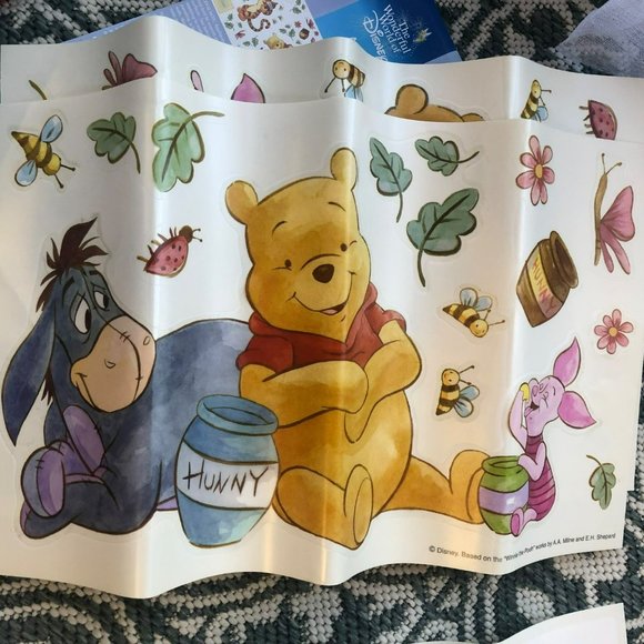 Winnie the Pooh Self-Stick Adhesive Wall Art Peel & Remove 4 10"x17.5" sheets - Picture 8 of 9
